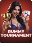 Rummy Tournament tile in the Hero11 Games tab, Rummy section
